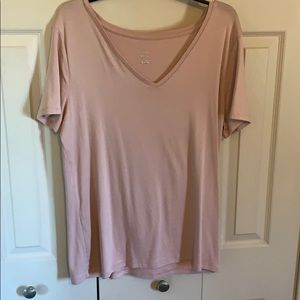Blush Pink V-Neck Shirt